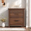 Ensemble de chambre à coucher 4 pièces, lit en bois avec tête de rangement et station de charge, 2 tables de chevet avec 2 tiroirs, 1 commode avec 5 tiroirs-556674500