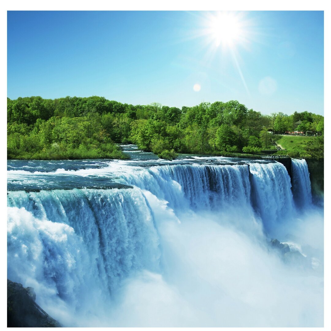 Strukturierte Tapete Waterfall Landscape