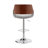Mid-century Adjustable Height Bar Stool with Arms in Faux Leather and Metal-1929717819-1929717816
