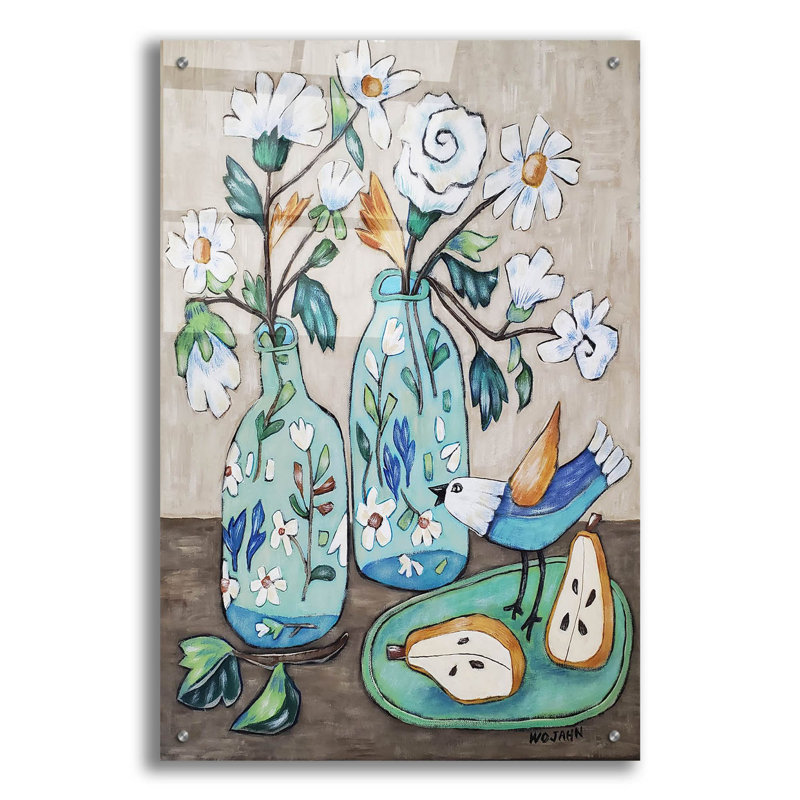 «It's Morning» par Holly Wojhan, art mural en verre acrylique, H 36 po x l 24 po x P 0,2 po