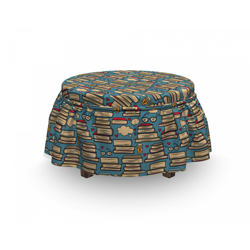 Housse pour à café stack of books repose-pieds