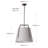 1-Light dark gray adjustable iron pendant lamp