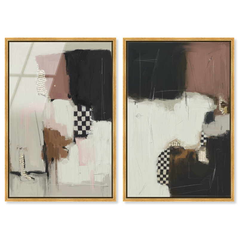 Longing Set Set by Oliver Gal, 37"H x 55"W, Gold Floater Frame