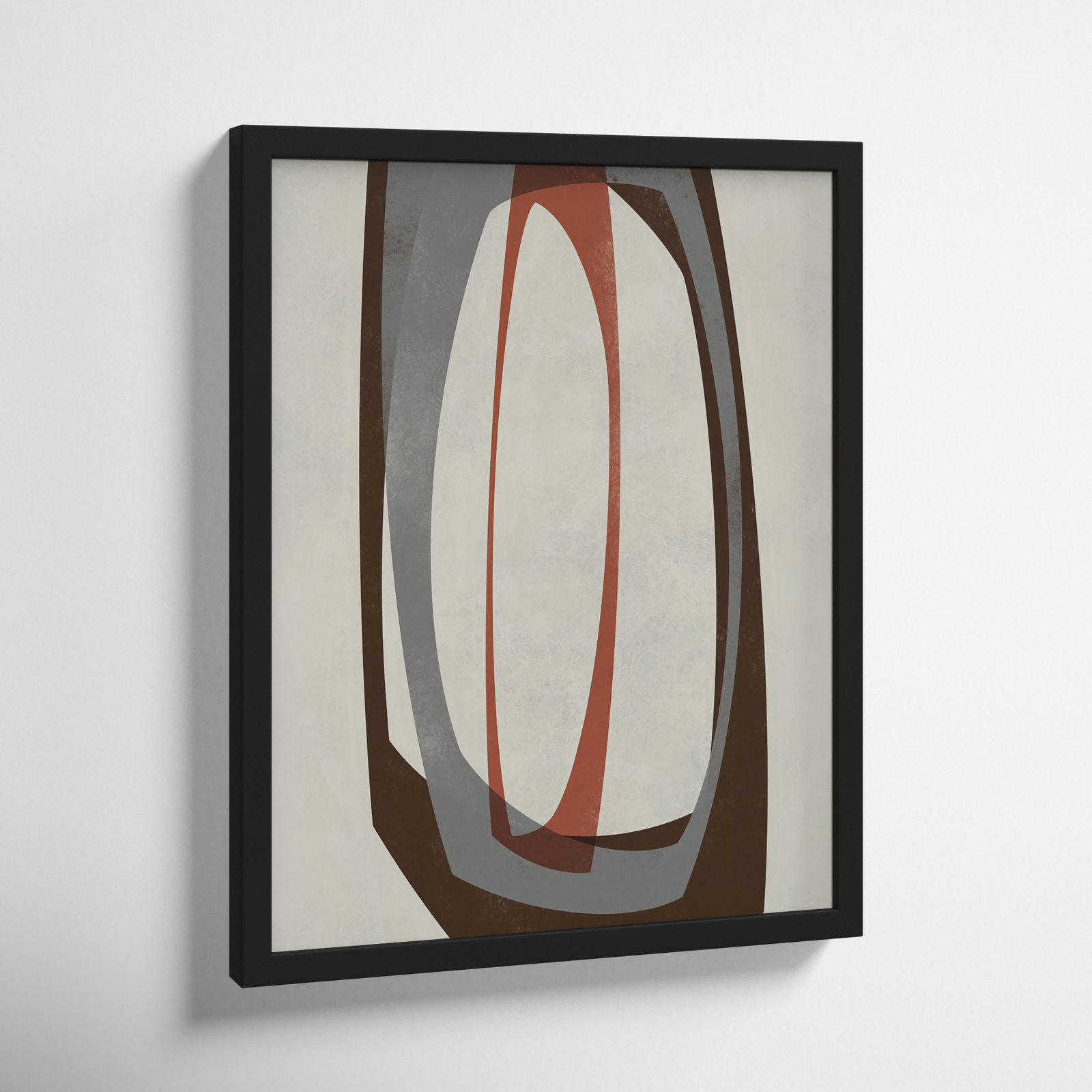 Orbit 5 by Jacques Pilon, 20" H x 16" W, Black Framed