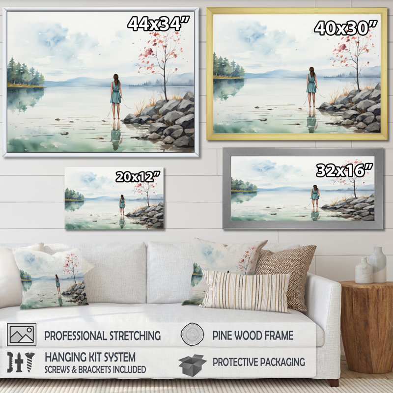 «Tranquil Nature V», reproduction sur toile, H 34 po x l 44 po x P 1,5 po, Toile tendue