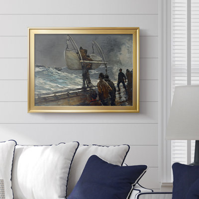 «Signal of Distress» - Winslow Homer - Toile tendue avec châssis, 1890