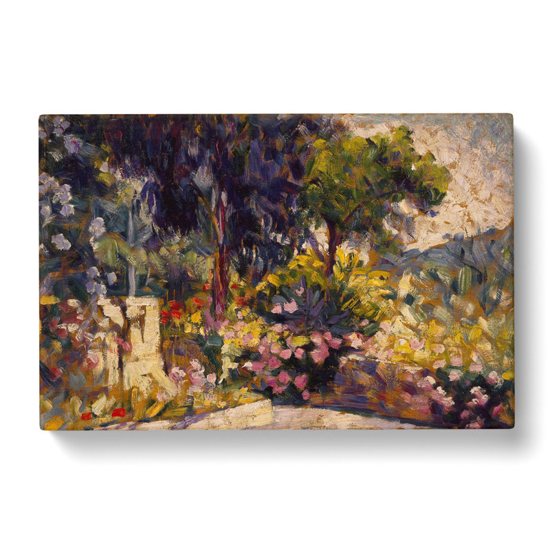 Flowered Terrace by Henri-Edmond Cross - Wrapped Canvas, 35cm H x 50cm W x 3cm D