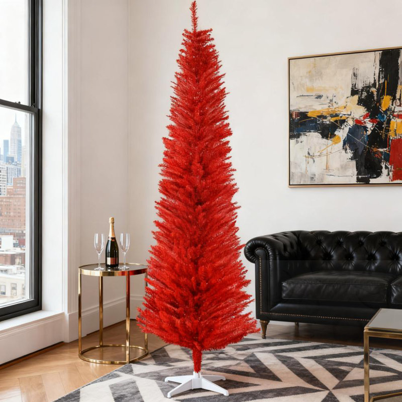 Arbre de Noël 7 pi, Rouge
