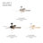 Gallant II 52 in. Indoor/Covered Outdoor Matte White Transitional Ceiling Fan with Three 3000K LED Bulbs Included-1673919581-1673919577