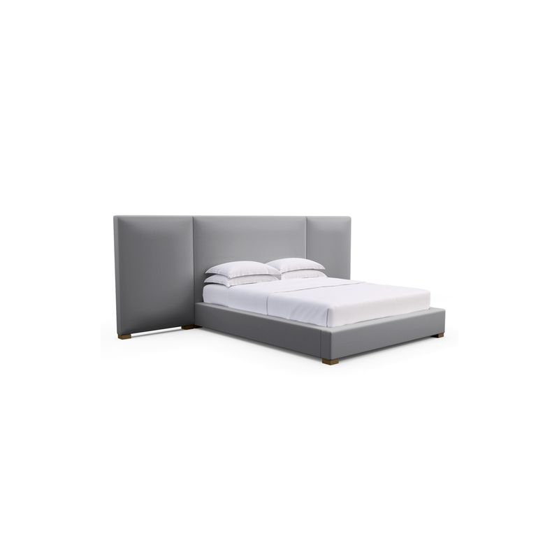 Prospect Upholstered Bed, Weathered, Box Weave Linen Pumice, Queen
