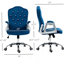 Chaise de bureau à domicile, fauteuil d'ordinateur en velours, fauteuil de bureau capitonné à boutons avec roulettes pivotantes, hauteur réglable et fonction d'inclinaison-692379118