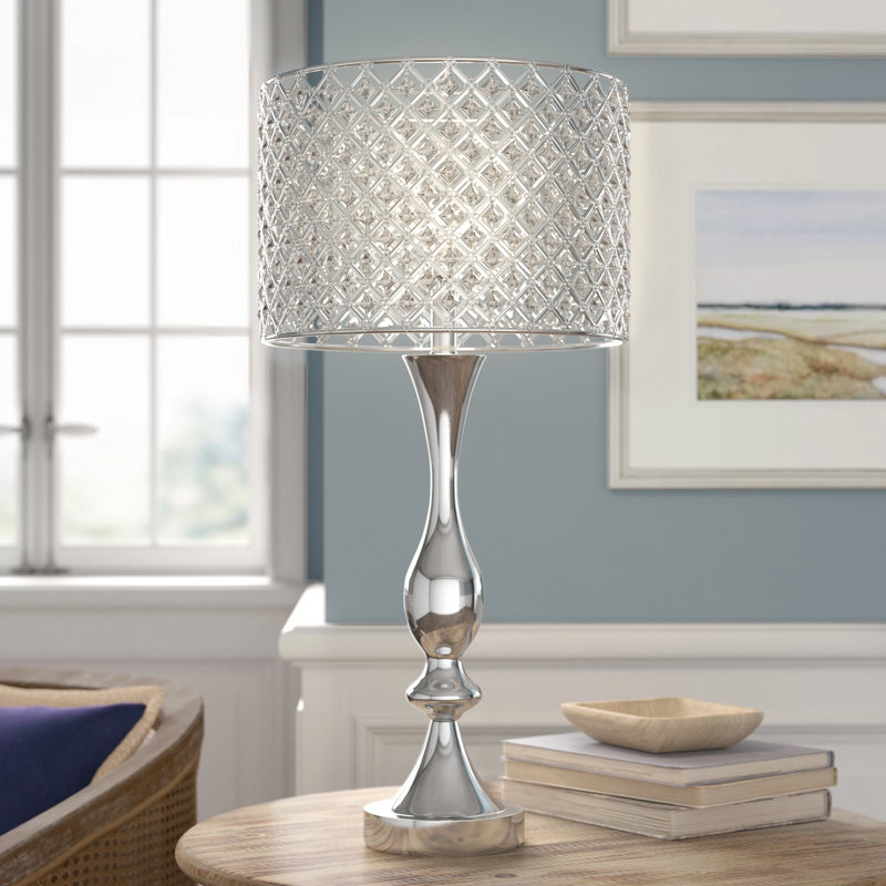 Bromwich Metal Table Lamp, Polished Nickel