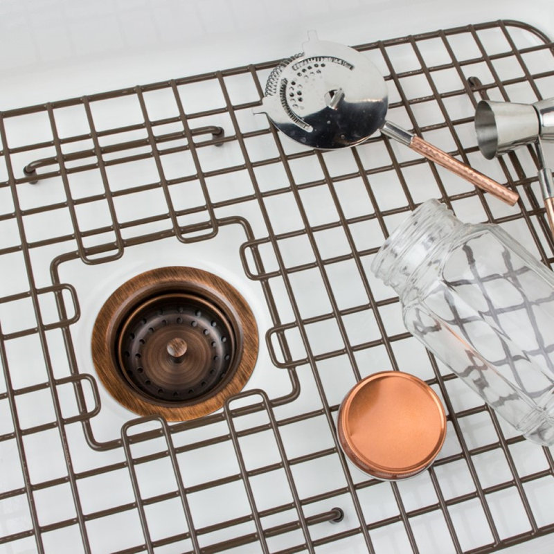 Égouttoir de cuisine en cuivre SinkSense, Cuivre antique