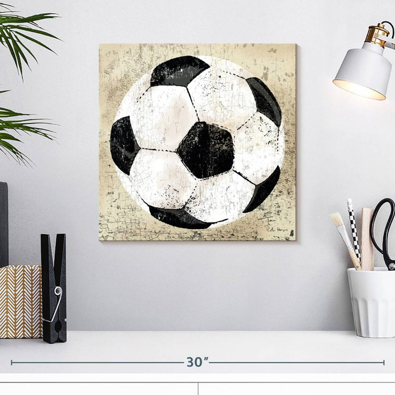 Ballon de football rétro Sirpi, H 16 po x l 16 po