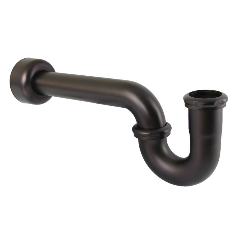 Kingston Brass Trimscape 1-1/2 Inch Decor P-Trap with High Box Flange, 13-1/16 Inch Length, 18 Gauge