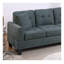 Ensemble de canapé modulaire en L 2 pièces avec méridienne Ash, canapé capitonné en tissu d'aspect velours avec garniture cloutée et coussins décoratifs