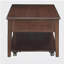 Table basse en bois de noyer avec plateau relevable