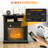 27" Electric Fireplace Heater with Mantel, Remote Control-104234752