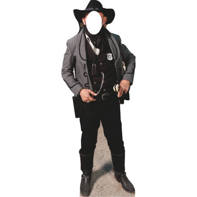 SS11134 Western Sheriff Cowboy Law Man Stand In Cardboard Cutout Standee Standup