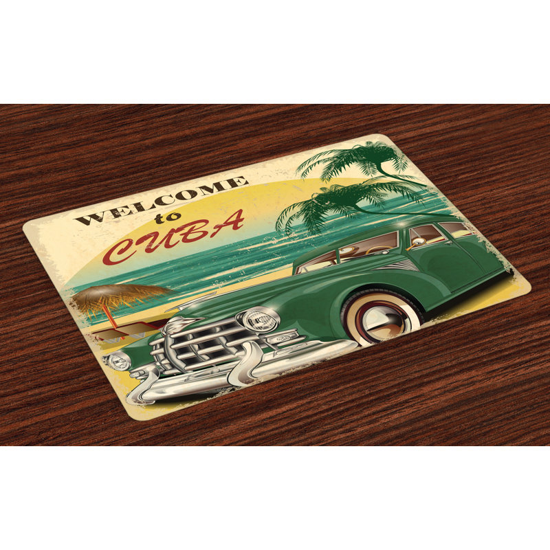 Talley Cuba Beach Ocean Palm Placemat
