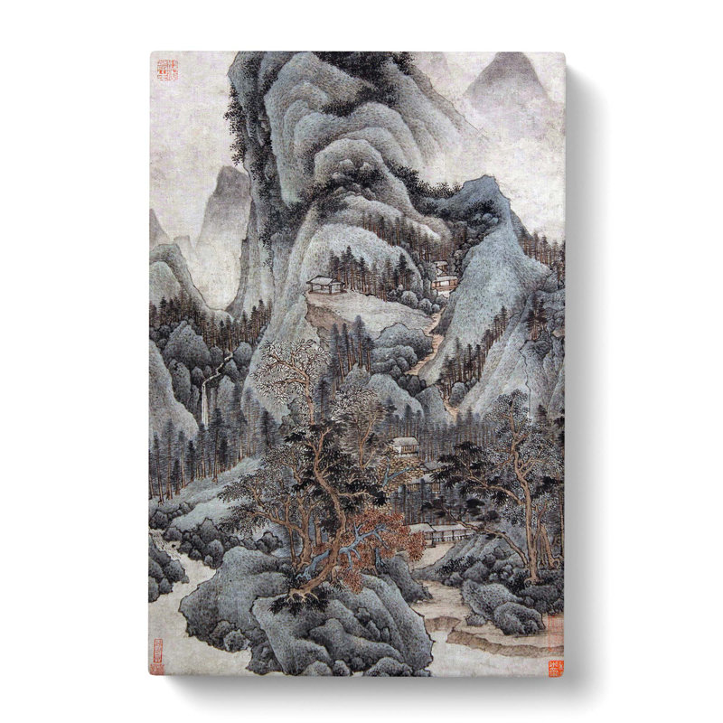 Mountain Scenery by Wang Jian - Wrapped Canvas, 50cm H x 35cm W x 3cm D