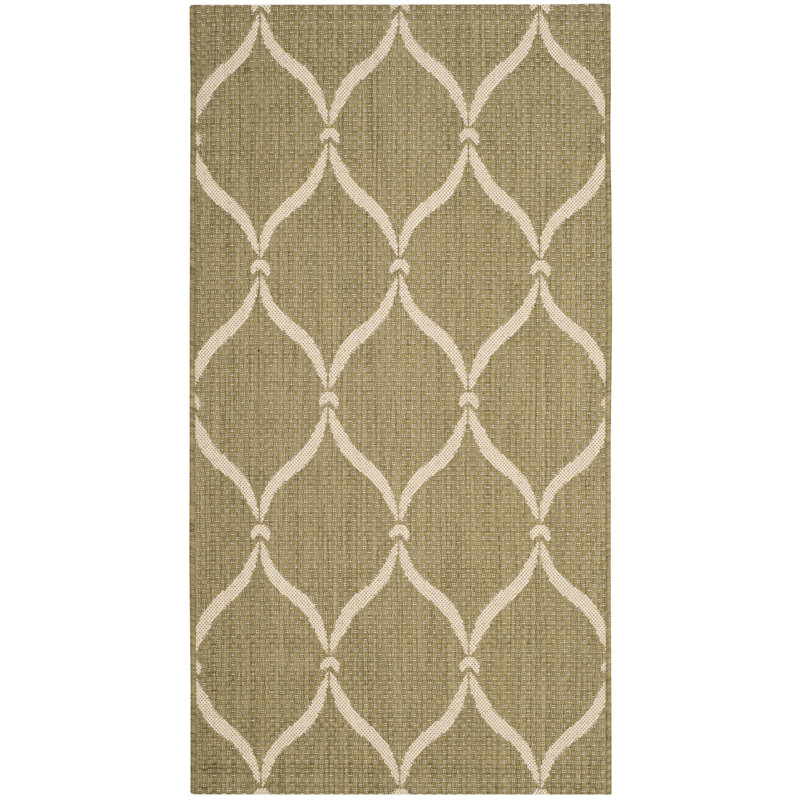 Tapis d'intérieur / extérieur à motif géométrique Corolyn Performance, Rectangle 2 pi 7 po x 5 pi
