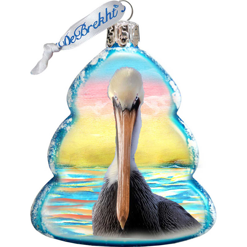 3 Piece Sea Birds Holiday Shaped Ornament Set, 3