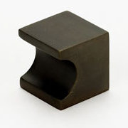 Contemporary II Square Knob, 1" H x 1" W, Matte Black