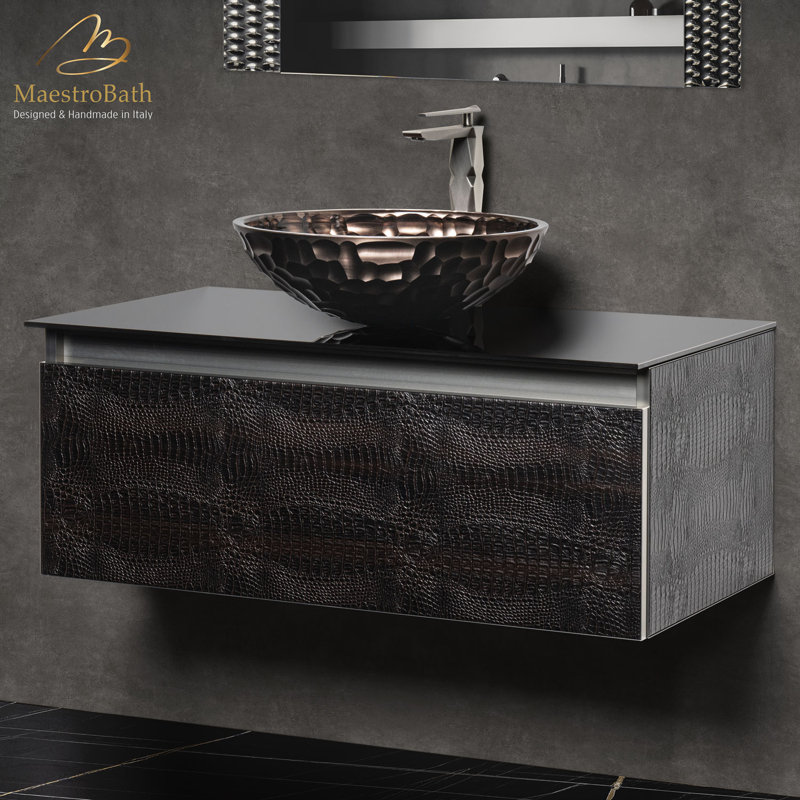 36 Single Bathroom Vanity With Top, Gray, Gray