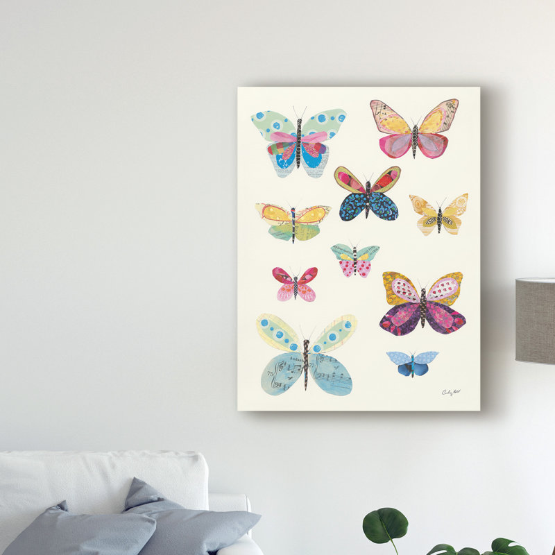 « papillon chars i », art sur toile, H 32 po x l 24 po x P 2 po