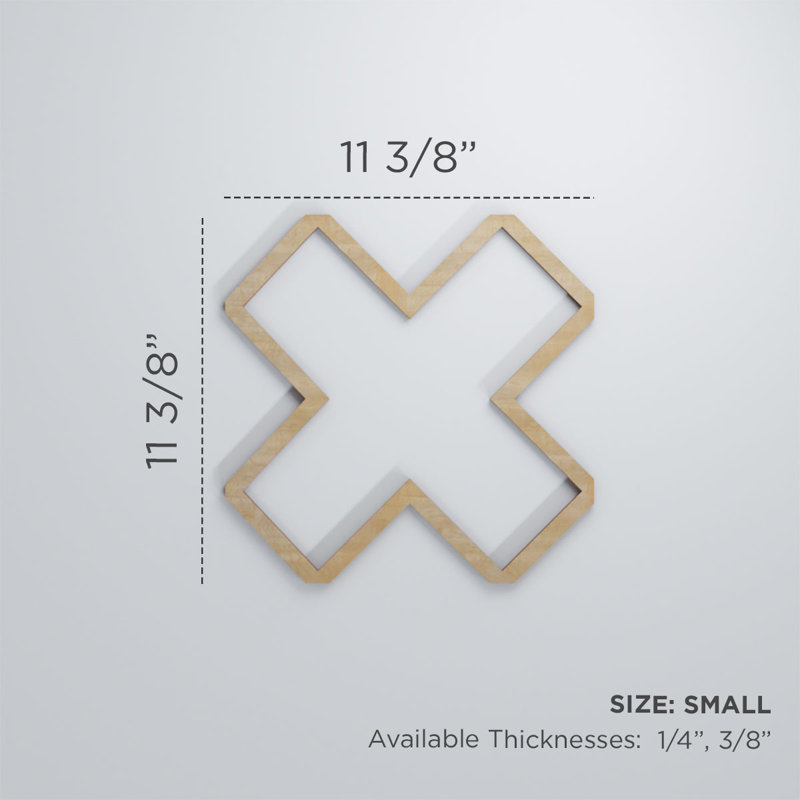 Panneaux muraux décoratifs en bois Fowler, H 7 3/8 po x l 7 3/8 po x P 1/4 po, Qualité de peinture (bois)
