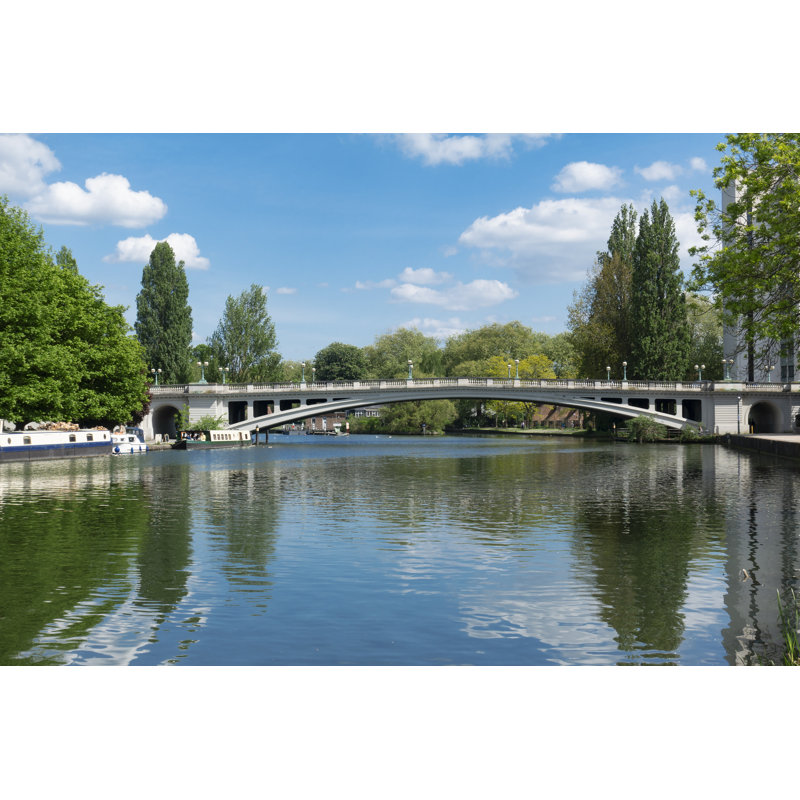 Thames Scene At Reading - Wrapped Canvas Print, 61cm H x 91cm W
