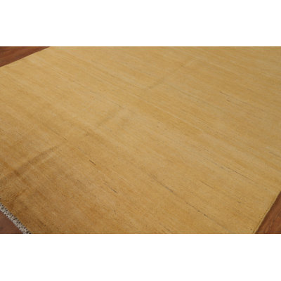 Tapis jaune Gabbeh 7 x 9