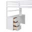 Full Size Loft Bed With Drawers,Desk,And Wardrobe-817003558
