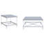 Ensemble de table basse et de table de bout chromées 2 pièces