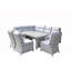 Angulay 9 - Person Wicker Patio Dining Set with Rectangular Table , Cushions Included