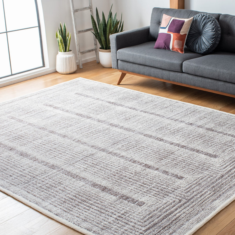 Binyomin Hand Tufted Performance Geometric Rug, Rectangle 5' x 8'