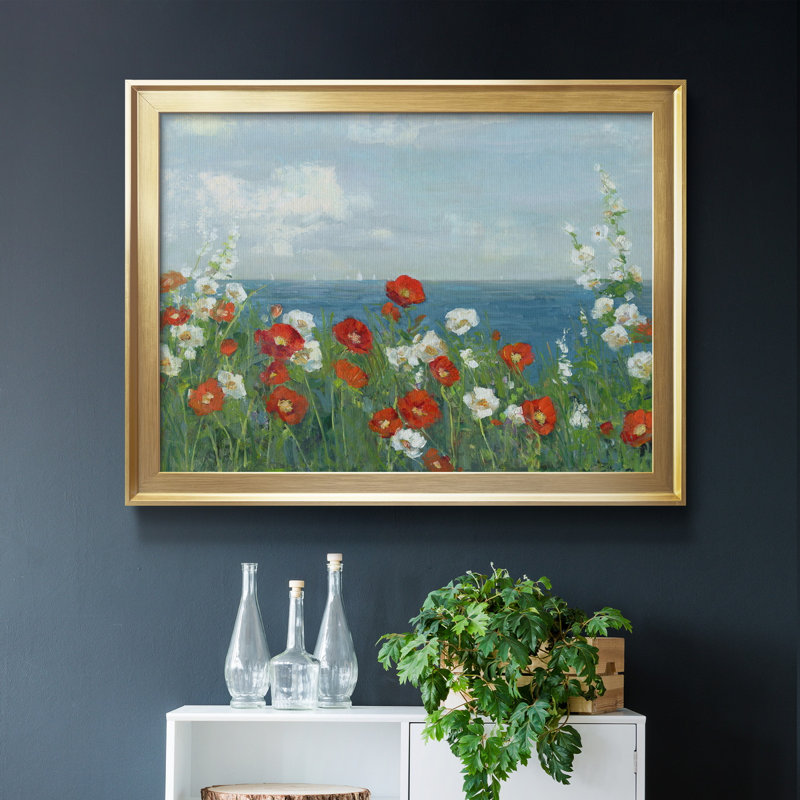 Peace and Calm I - peinture sur toile encadrée, H 30,5 po x l 42,5 po x P 1,5 po, Or