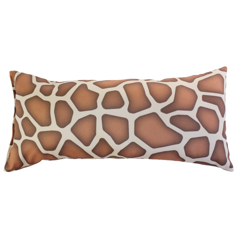 Animal Print Reversible Throw Pillow, Natural