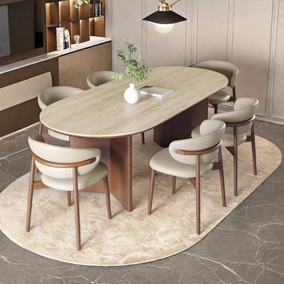 Table et chaise de salle à manger de style contemporain