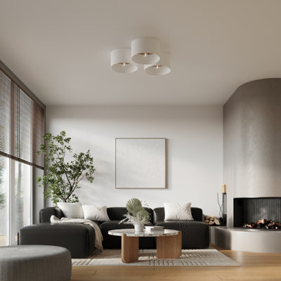 Telesto Solid Wood Flush Mount