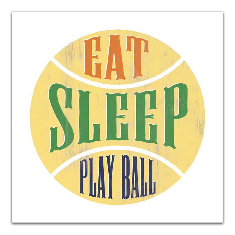 « manger sleep play », art sur toile Streep, H 24 po x l 24 po x P 1,25 po