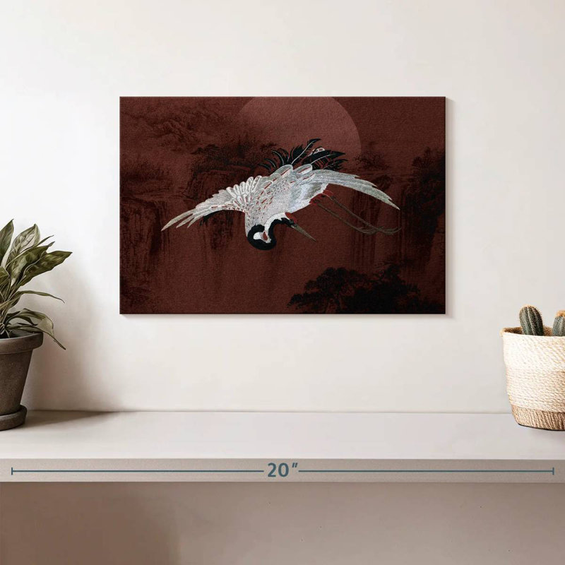 Brampt Flying Crane, 8" H x 12" W