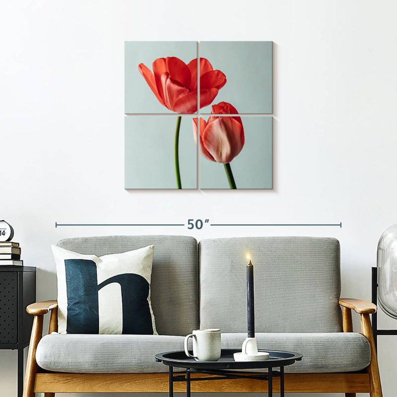 Harnek Lovely Red Tulips, 26" H x 26" W