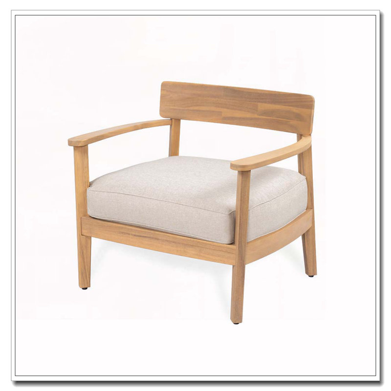 Fauteuil de patio extérieur en bois d'acacia