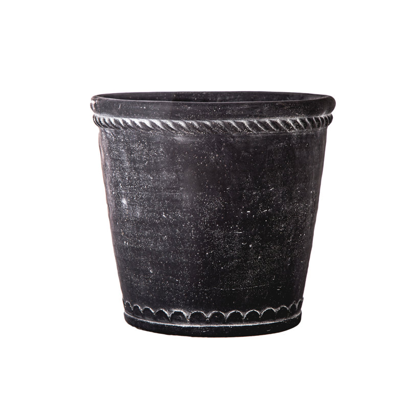 Concrete Pot Planter, Gray, 7.25" H x 7.75" W x 7.75" D