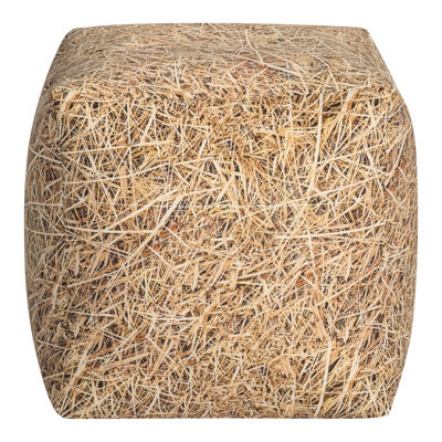 repose-pieds sac sable cube paille