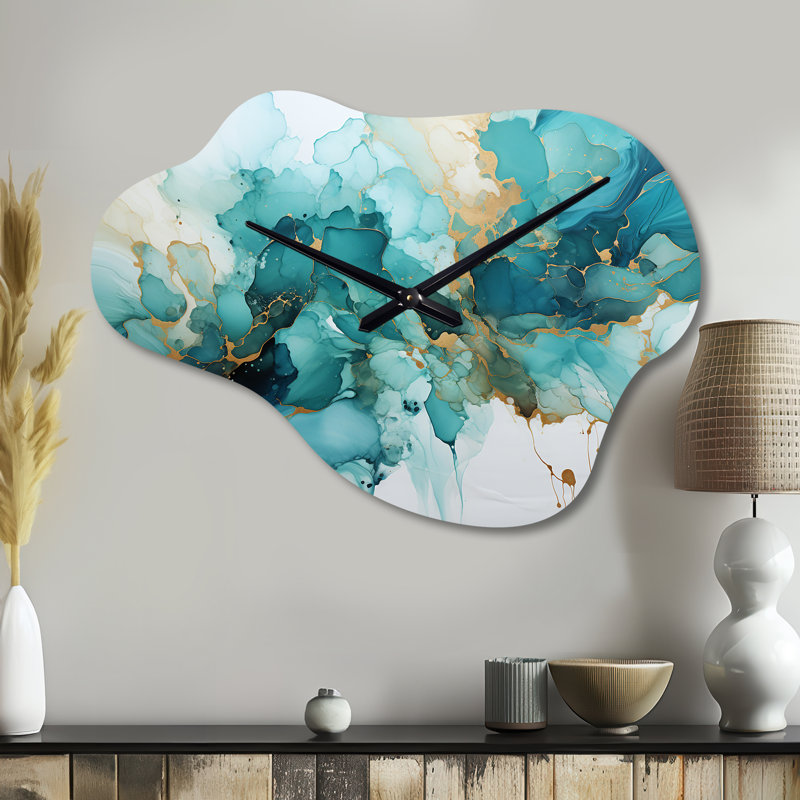 Horloge murale abstraite moderne Seegmiller, Petit