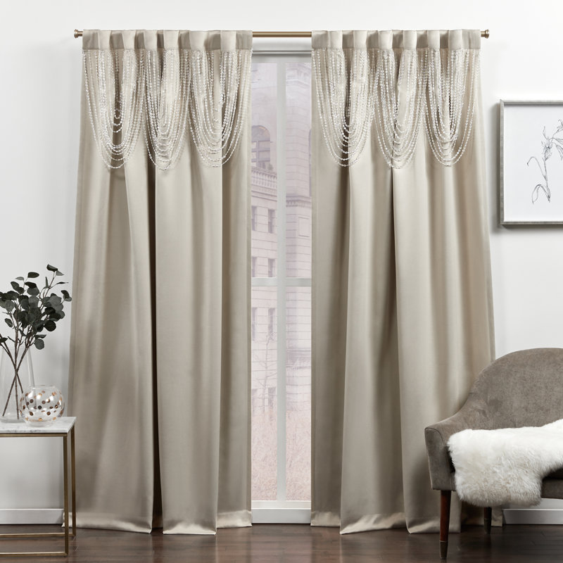 Blackout Curtain Pair, 54" W x 84" L, Sand