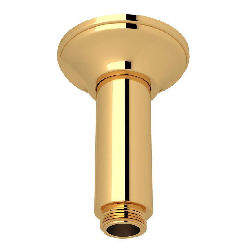 Rohl 4" Ceiling Mount Shower Arm, Italian Brass